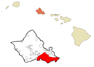 Urban Honolulu and East Honolulu CDPs (combined) in Honolulu County and the state of Hawaii