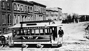 Horse-drawn streetcar San Francisco 1860's