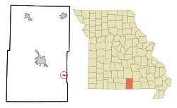 Location of Brandsville, Missouri