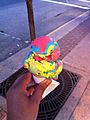 Ice cream cone - superman flavor