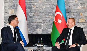 Ilham Aliyev met with Prime Minister of Kingdom of the Netherlands in Davos 02