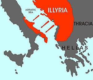 Illyrian colonies in Italy 550 BCE
