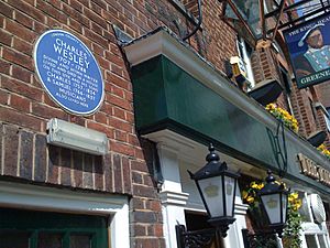 Ironic blue plaques Charles Wesley