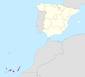 Location of the Canary Islands