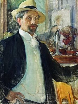 Leonid Pasternak - self-portrait (1908, Pskov)