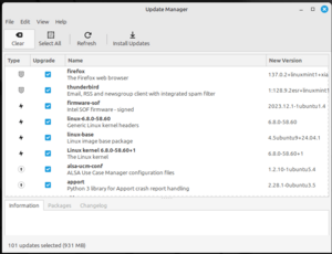 Linux Mint 22.1 mintupdate