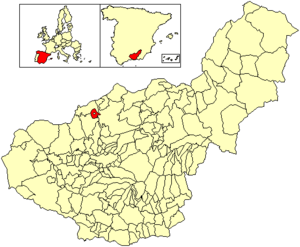 Location of Benalúa de las Villas