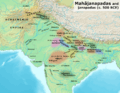 Map of India during the 6th century BCE