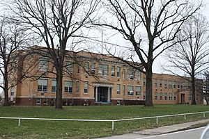Monroe City High School, now the Blue Jeans Community Center, Main Street, Monroe City.