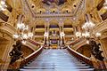 Monumental stairway of the palais Garnier opera in Paris