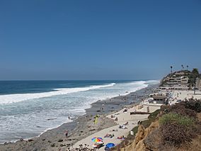 Moonlight Beach, view from the south.JPG