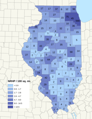 NRHP Illinois Map