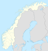 Location map showing Bergen in Norway