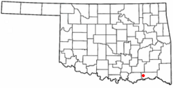 Location of Boswell, Oklahoma