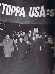 Olof Plame demonstration mot Vitenamn kriget