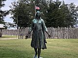 Pocahontas, daughter of Powhatan, and wife of John Rolfe, photo takes at Jamestown, Virginia