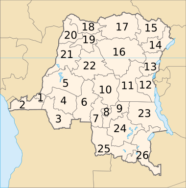 Provinces de la République démocratique du Congo - 2005