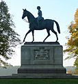 Equestrian statue of the Queen at Windsor Great Park commissioned by the Crown Estate in honour of the Golden Jubilee