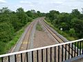 Railway line passing under Edstone Aqueduct - geograph.org.uk - 724962