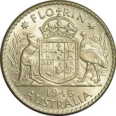 Reverse of King George VI Australian Florin 1946.jpg