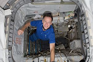 STS-135 Chris Ferguson in the Raffaello MPLM