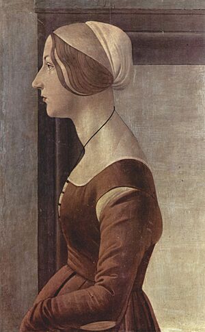 Portrait of a woman considered to be Alfonsina Orsini, attributed to Sandro Botticelli