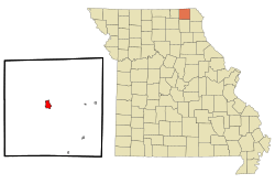 Location of Memphis, Missouri