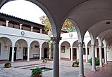 Mission Revival–style courtyard at Scripps College