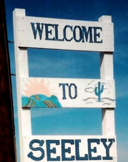 Seeley's welcome sign