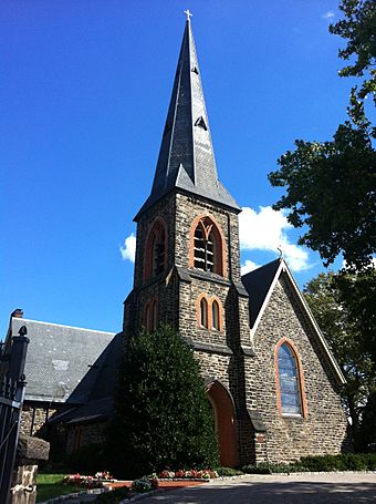 Steeple of St. John's Protestant Episcopal Church (Baltimore, Maryland) 01.JPG