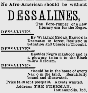 The Freeman - page 8 - Advertisement for Dessalines