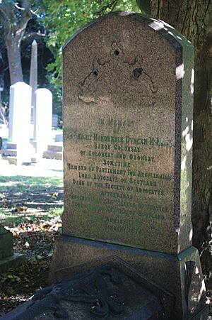 The grave of Duncan McNeill, Warriston Cemetery, Edinburgh