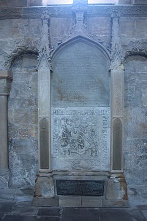 The grave of George Durie, Dunfermline Abbey