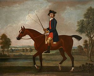 Thomas Spencer (1700-1753) (attributed to) - Equestrian Portrait of Sir Ralph Gore (1725–1802^), 6th Bt, Later 1st Earl of Rosse, on His Bay Hunt - 631087 - National Trust