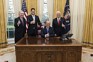 Trump, Pence, Ryan, McConnell celebrate tax cut passage