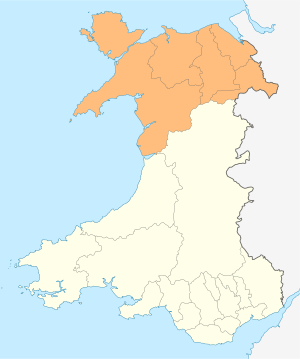 Six principal areas of Wales commonly defined to be North Wales, for policing, fire and rescue, health and regional economy.
