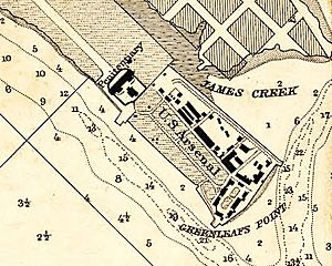 Washington Arsenal and the District Penitentiary, 1862
