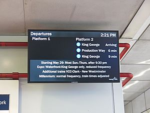 Waterfront Station screen-Vancouver