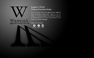Wikipedia Blackout Screen