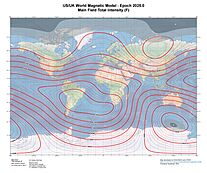 World Magnetic Field Model Total Intensity
