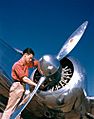 (Aviation Mechanic with Lockheed 12A Electra Junior) (8596149060)