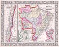 1864 Mitchell Map of Brazil, Bolivia and Chili - Geographicus - SouthAmericaSouth-mitchell-1864