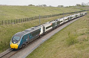 390 044 Searchlight Lane Down Slow with Euston-Edinburgh