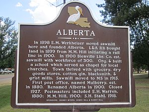 Alberta, LA, historical marker IMG 5062