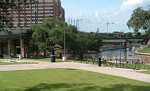 Allen's Landing Houston park view