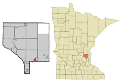Location of the city of Lexingtonwithin Anoka County, Minnesota