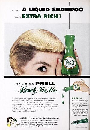 At last! A liquid shampoo ...Prell, 1955