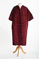 Burgundy evening coat by Sybil Connolly
