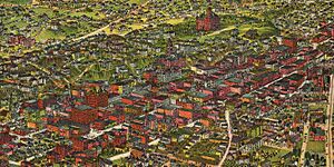 Central Business District of Los Angeles 1894 from Plaza (r) to Third Street (l)