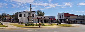 Courthouse Square and Confederate Monument in Clayton